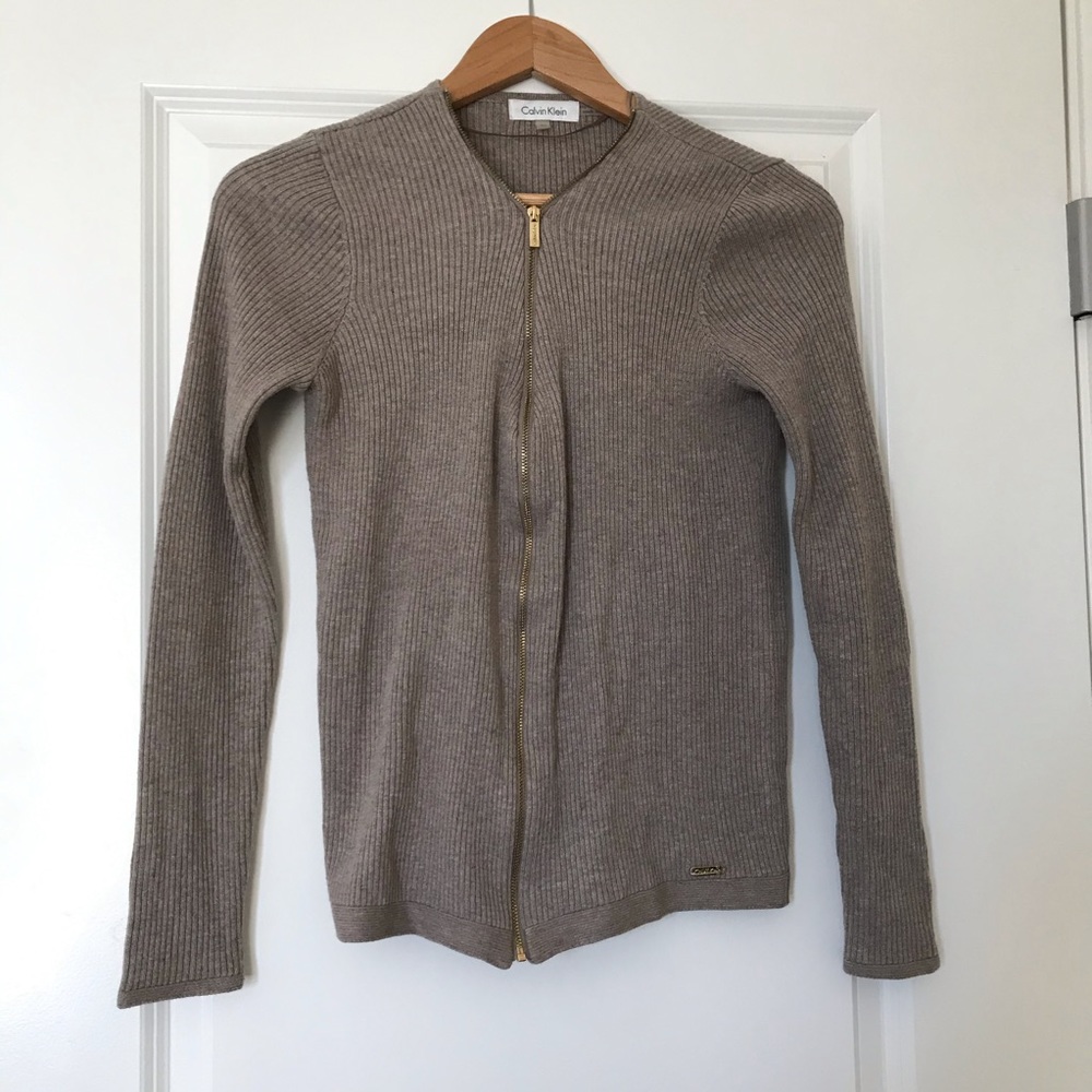 Beige Calvin Klein cardigan